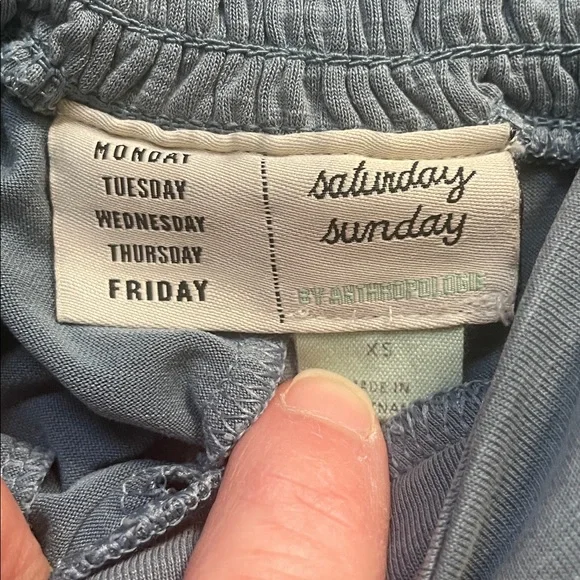 Anthropolgie Saturday Sunday Ruched Jogger Sweats Blue Size XS (fits up to a S) - Picture 3 of 8